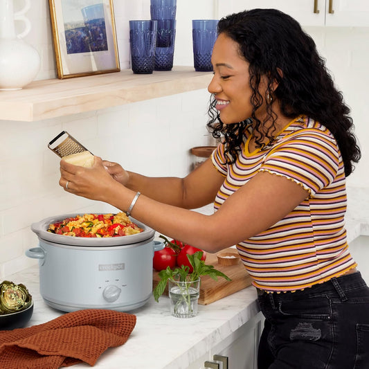 Crock-Pot® Manual Design Series 4.5 Quart Slow Cooker, Macaroon Blue