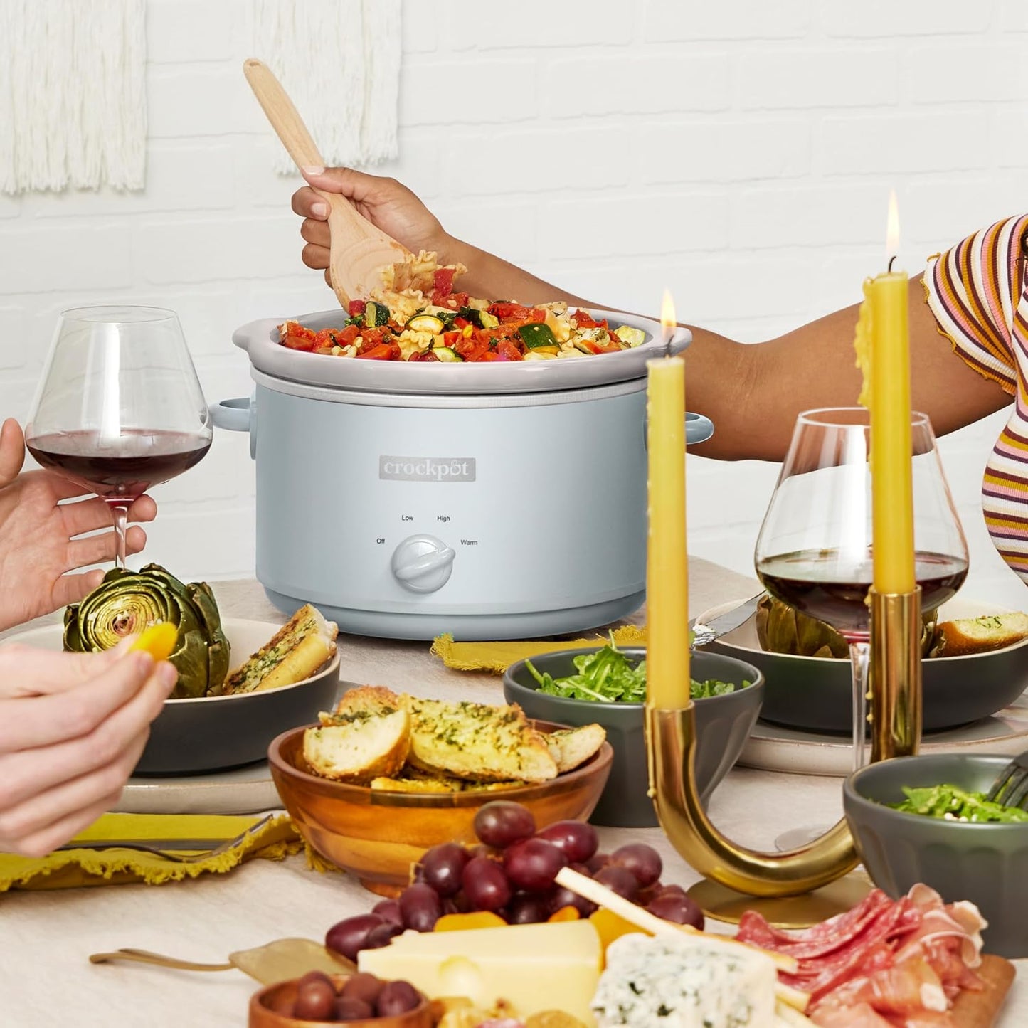 Crock-Pot® Manual Design Series 4.5 Quart Slow Cooker, Macaroon Blue