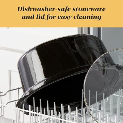 Crock-Pot Large 8-Quart Programmable Slow Cooker with Auto Warm Setting Black Stainless Steel