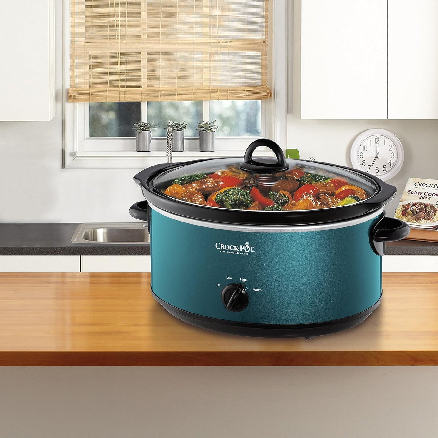 Crockpot Manual 7-Quart Slow Cooker Turquoise