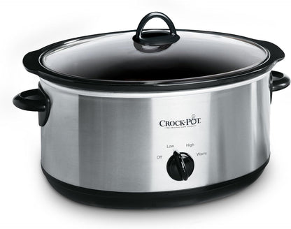 Crock-Pot Small 2.5 Quart Casserole Slow Cooker in White/Blue, Enjoy Eye-Catching Quick Meals, Durable and Compact