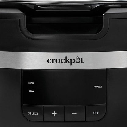 Crock-Pot Thermoshield Slow Cooker with Easy Carry Handles | 6 Quart Manual Slow Cooker, Black