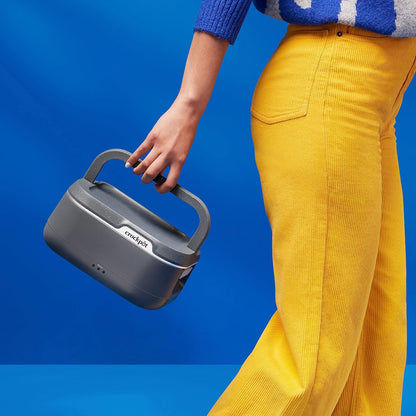 Crock-Pot 28-Ounce Mini Electric Heated Lunch Box, Portable Food Warmer, Perfect for Travel, Car, On-the-Go, Keeps Food Warm, Spill-Free, Dishwasher-Safe, Ideal Gift for Men and Women, Gray