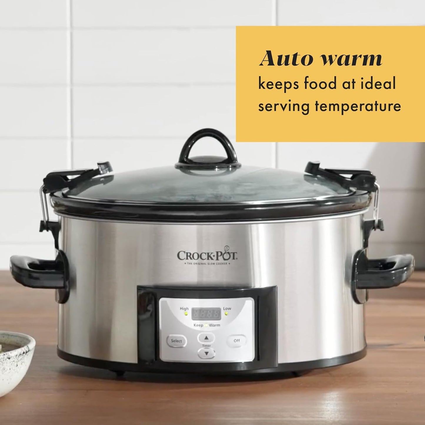 Crock-Pot 6 Quart Cook & Carry Programmable Slow Cooker with Digital Timer Stainless Steel (CPSCVC60LL-S) pack of 1